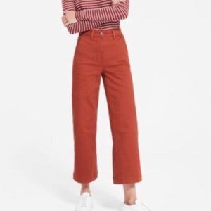 EVERLANE Coral High-waisted Wide Leg Crop Pant